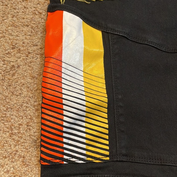 Copper Rivet Motor Sport Patch Black Jeans 36x32 - Picture 4 of 12